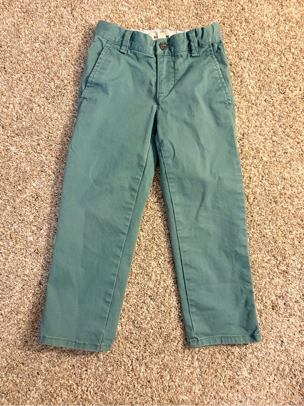 Mini Boden Green Twill Trousers